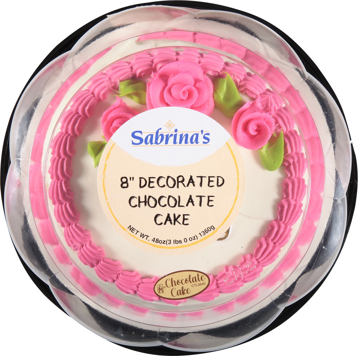 slide 2 of 13, Sabrina's 8 Inches Decorated Chocolate Cake 48 oz, 48 oz