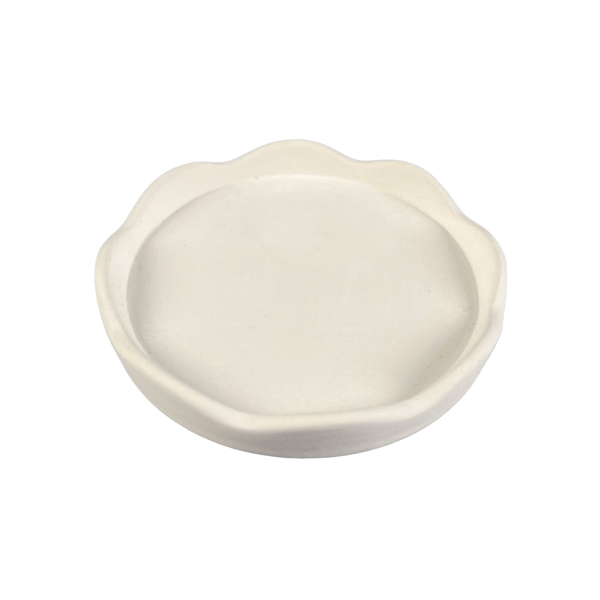 slide 3 of 3, 5" Scalloped Ceramic Trinket Tray By Make Market, 5 in