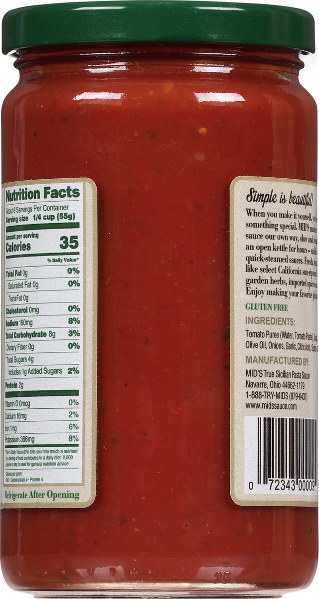 slide 9 of 9, Mid's Pizza Sauce, 1 ct