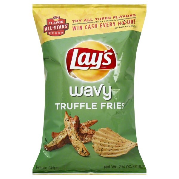 slide 1 of 1, Lay's Wavy Truffle Fries Potato Chips, 7.75 oz