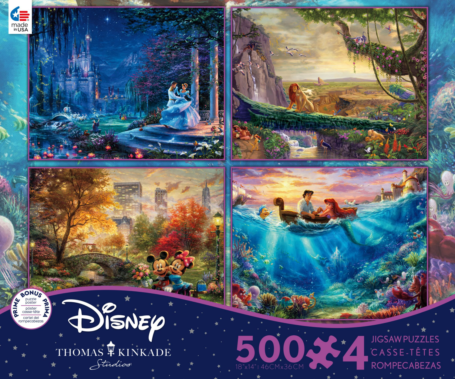 slide 2 of 3, Ceco Deluxe 4 in 1 Puzzle pack, 500 ct