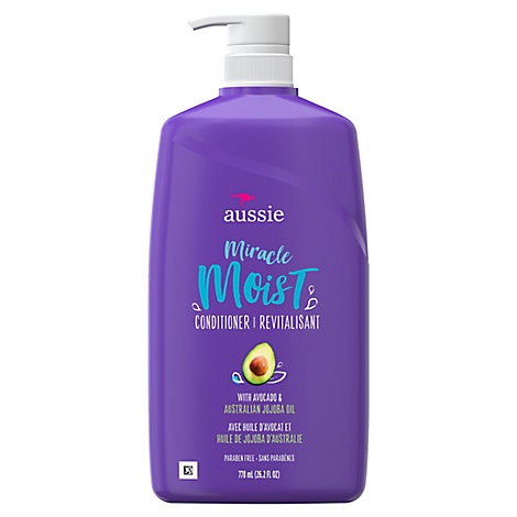 slide 1 of 1, Aussie Miracle Moist Conditioner With Avocado & Jojoba Oil, 26.2 fl oz