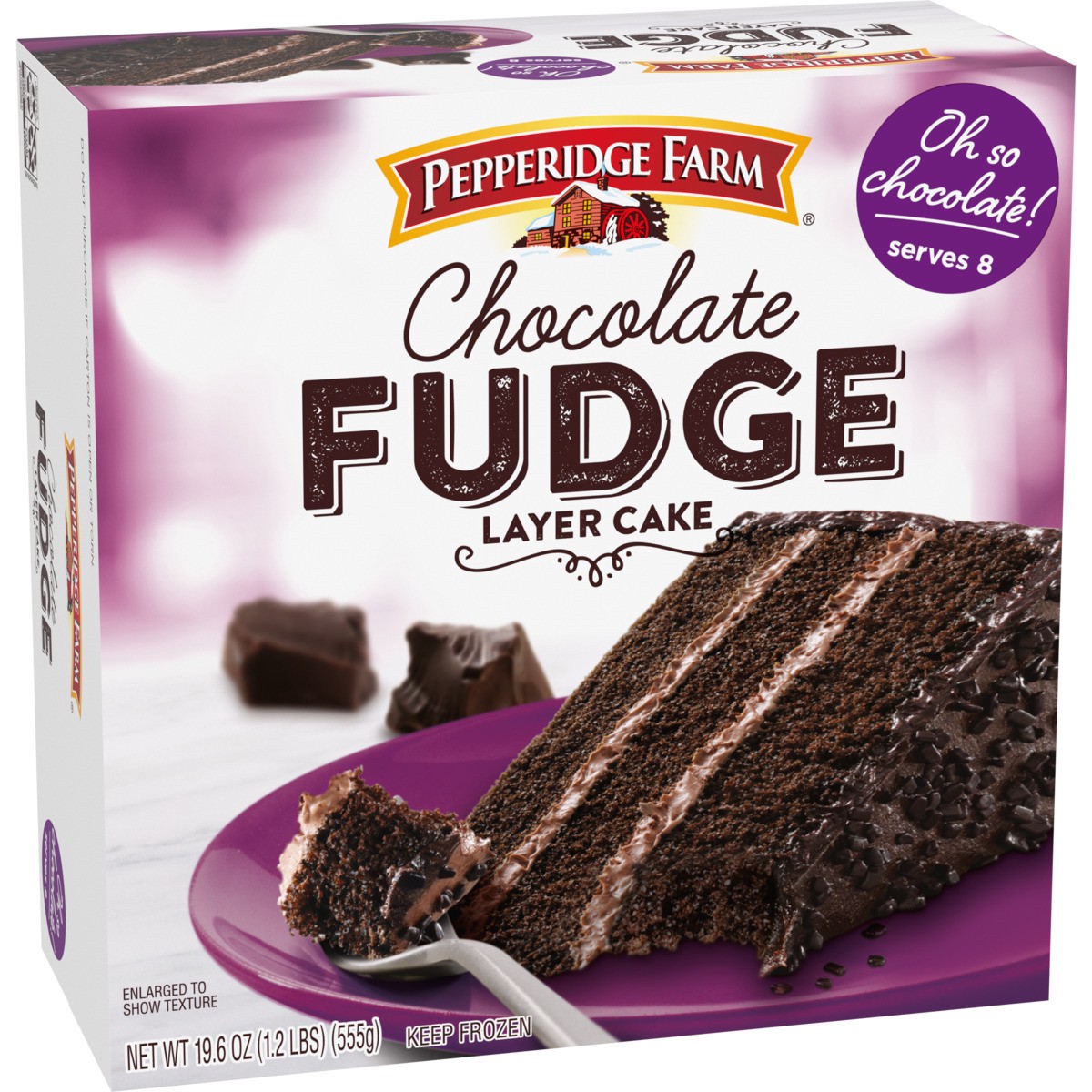 slide 2 of 9, Pepperidge Farm Frozen Chocolate Fudge Layer Cake, 19.6 oz