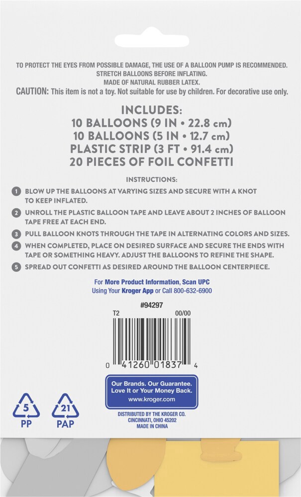 slide 2 of 2, Kroger Balloon Centerpiece Kit, 1 ct