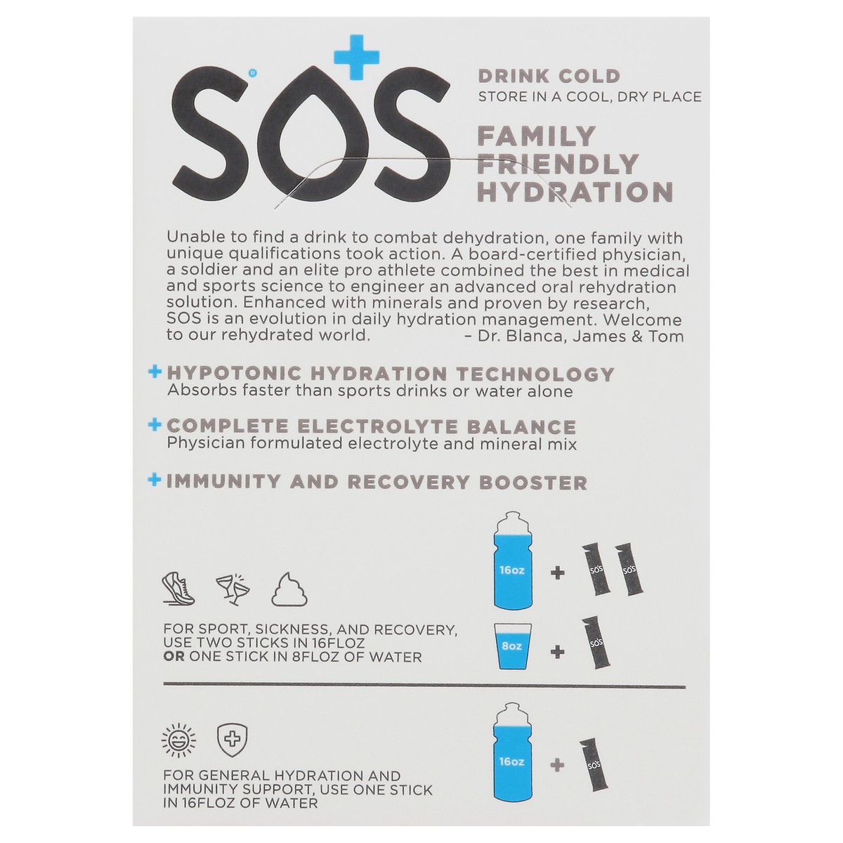 slide 11 of 13, S.O.S. Electrolyte & Mineral Watermelon Drink Mix Packet 10 ea, 10 ct