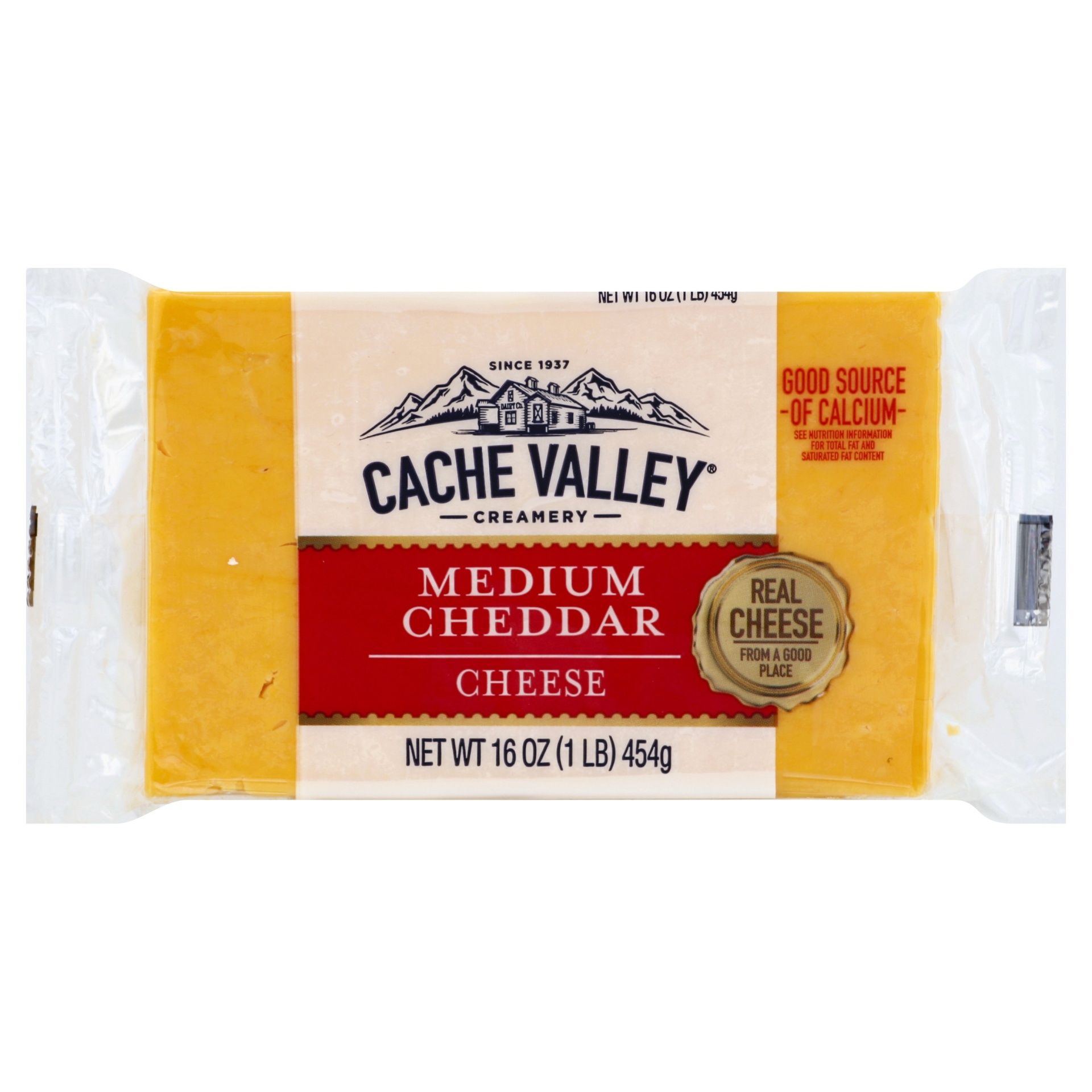 slide 1 of 1, Cache Valley Medium Cheddar Cheese, 16 oz