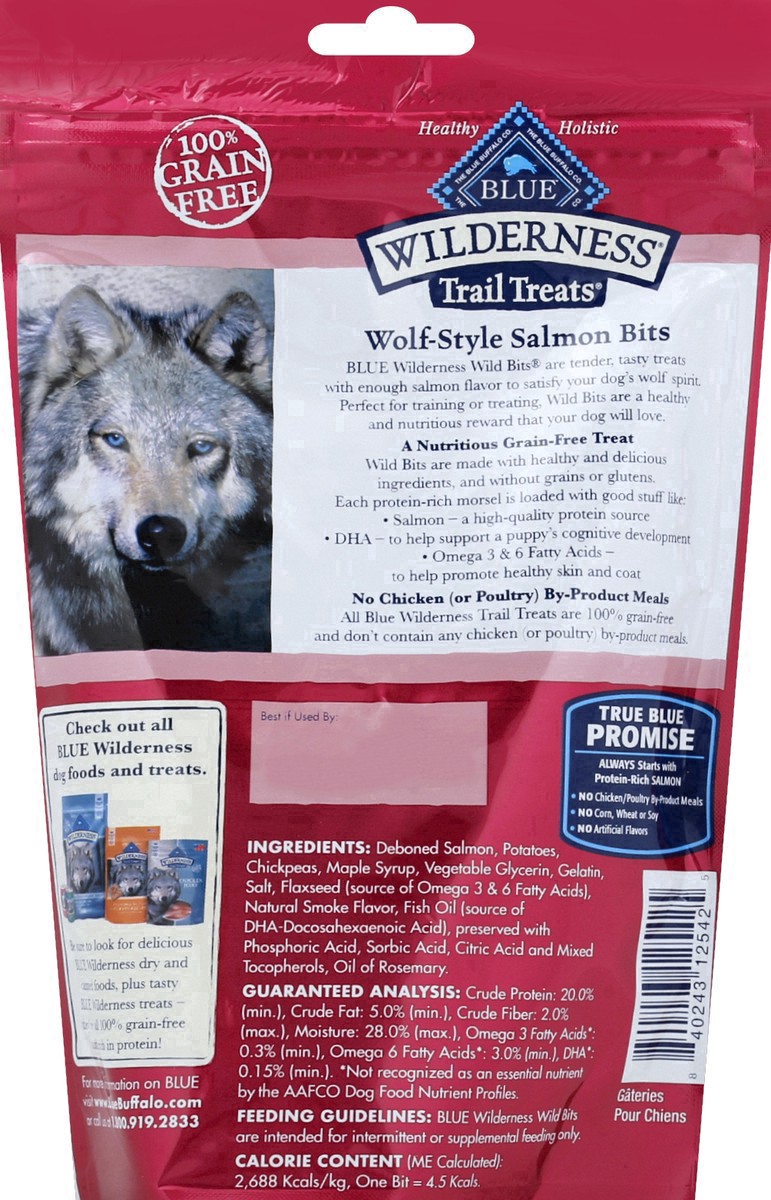 slide 7 of 24, Blue Buffalo Wilderness Trail Treats Wild Bits High Protein Grain-Free Soft-Moist Training Dog Treats Salmon Recipe - 10oz, 10 oz