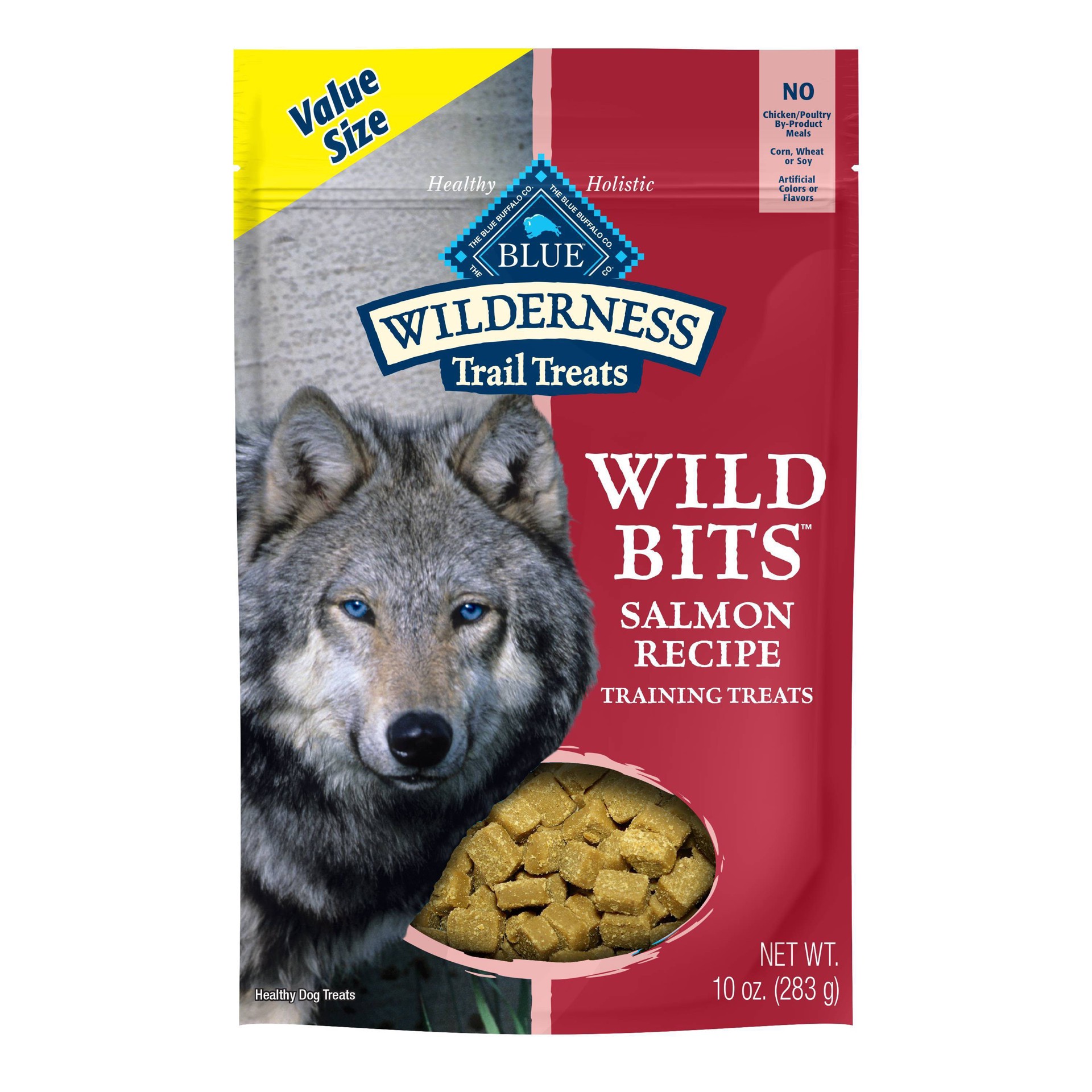 slide 1 of 24, Blue Buffalo Wilderness Trail Treats Wild Bits High Protein Grain-Free Soft-Moist Training Dog Treats Salmon Recipe - 10oz, 10 oz