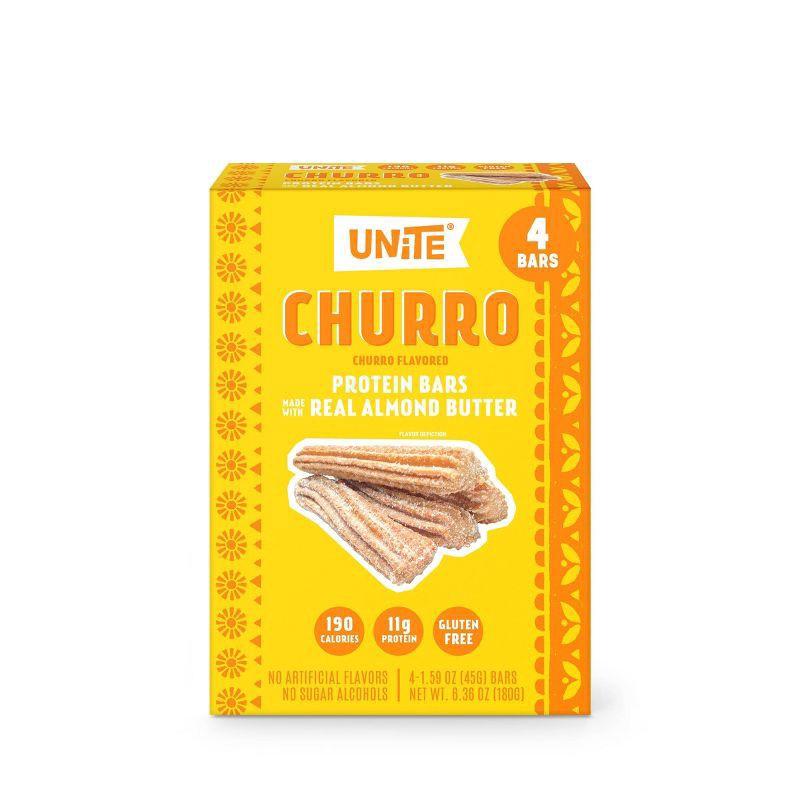 slide 1 of 7, Unite Foods Churro Protein Bar - 6.36oz/4ct, 6.36 oz, 4 ct