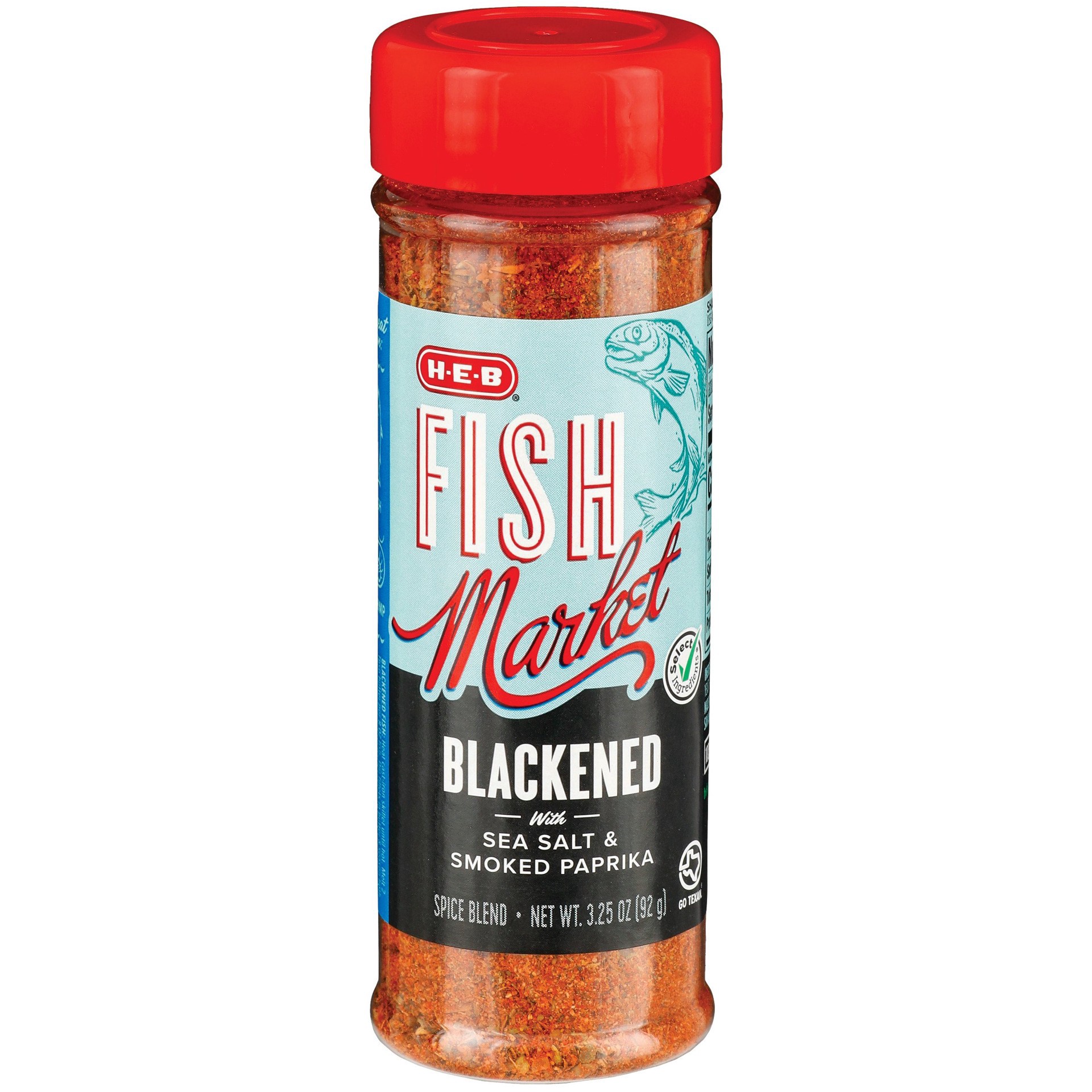 slide 1 of 1, H-E-B Select Ingredients Fish Market Blackened Seasoning, 3.25 oz