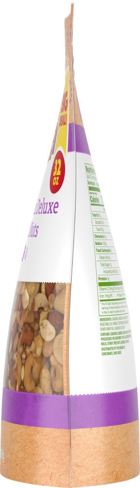 slide 4 of 4, Simple Truth Sea Salt Roasted Deluxe Mixed Nuts Pouch, 32 oz