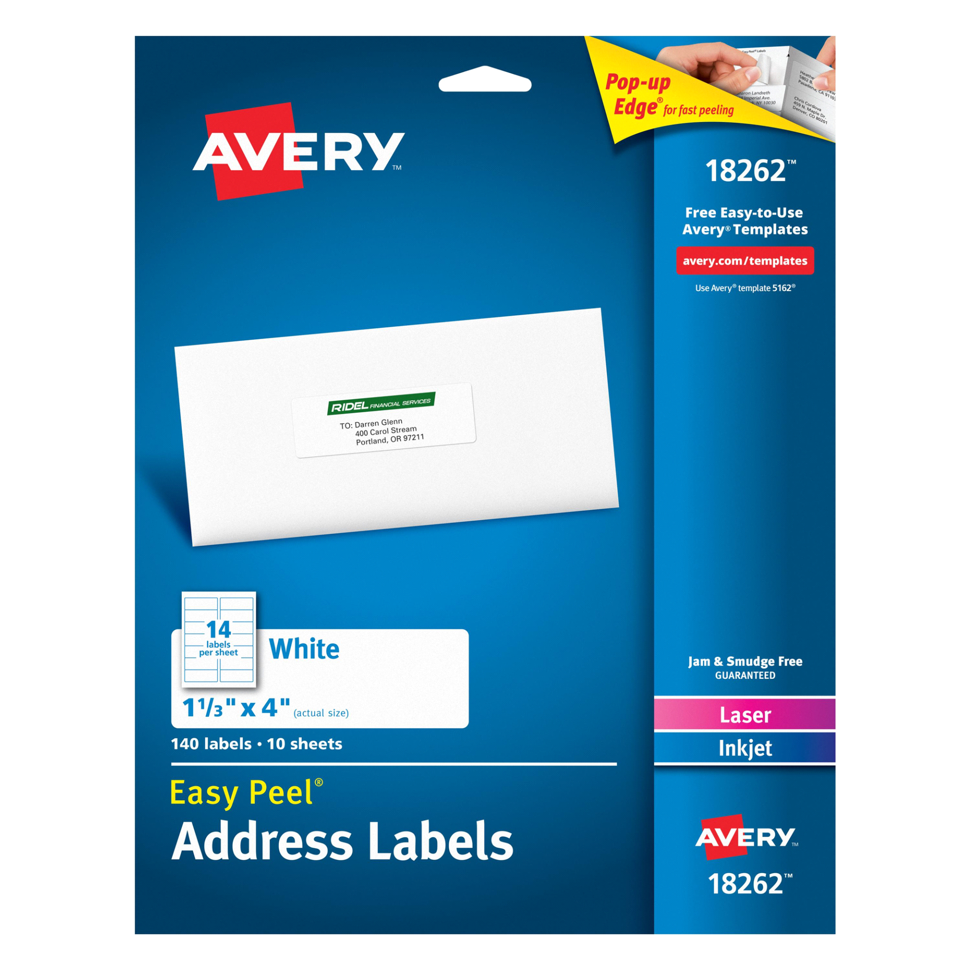 slide 1 of 1, Avery Easy Peel Address Labels- Pack of 140, 140 ct