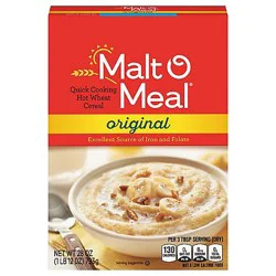 Malt-O-Meal Cereal Hot Wheat Quick Cooking Original - 28 Oz