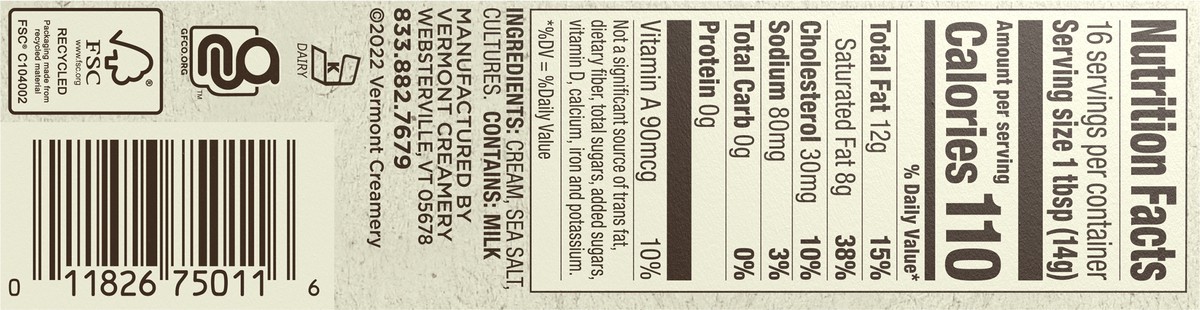 slide 2 of 11, Vermont Creamery Cultured with Sea Salt Cultured Butter 2 ea, 2 ct