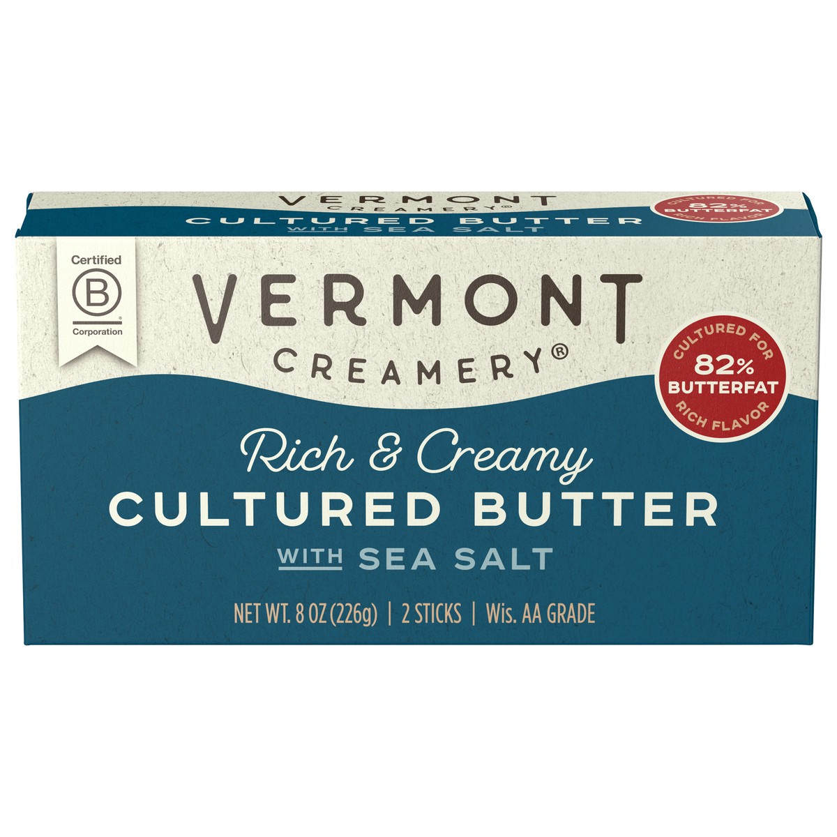 slide 1 of 11, Vermont Creamery Cultured with Sea Salt Cultured Butter 2 ea, 2 ct