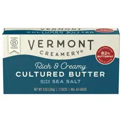 Vermont Creamery Cultured with Sea Salt Cultured Butter 2 ea