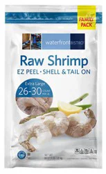 Waterfront Bistro Shrimp Raw 26-30 Ct Easy Peel Tail-On - 4 Lb