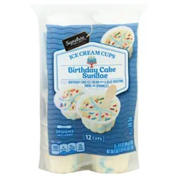 Signature Select Birthday Cake Sundae Cups - 12-3 Fl. Oz.