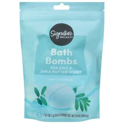 Signature Select Bath Bombs Sea Salt Shea 5 Pack - 2 Oz