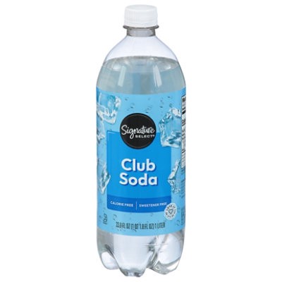slide 1 of 1, Signature Select Club Soda - 33.8 Fl. Oz., 1 liter