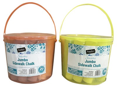 slide 1 of 1, Signature Select Jumbo Chalk In Bucket 20 Pack - Each, 20 ct