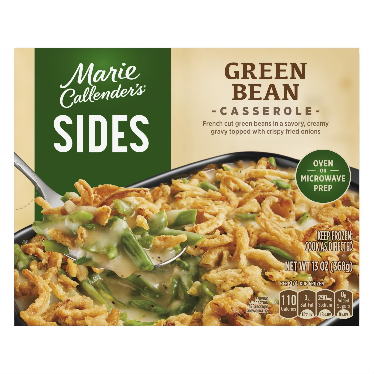 slide 2 of 8, Marie Callender's Sides Green Bean Casserole 13 oz, 13 oz