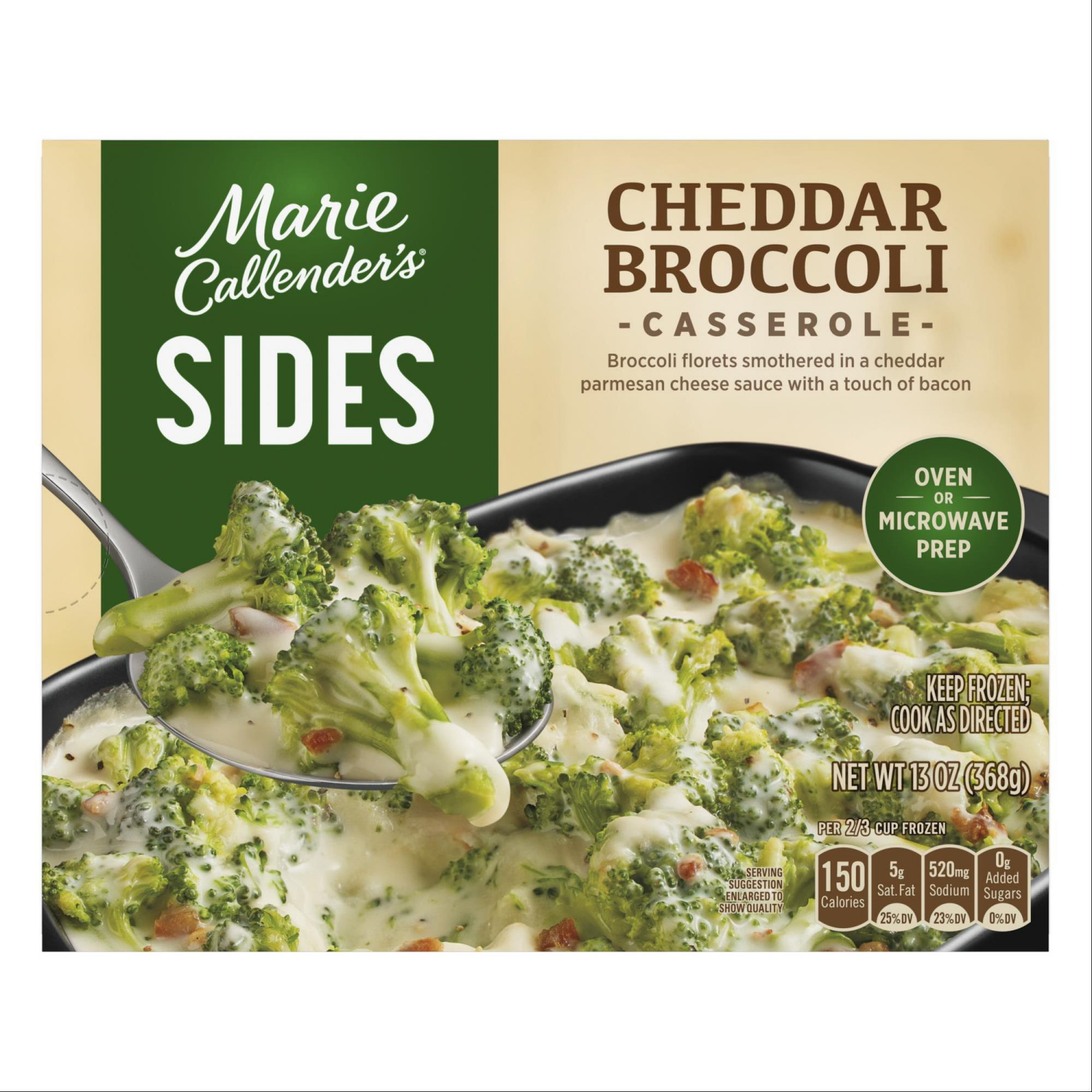 slide 2 of 8, Marie Callender's Sides Cheddar Broccoli Casserole 13 oz, 13 oz