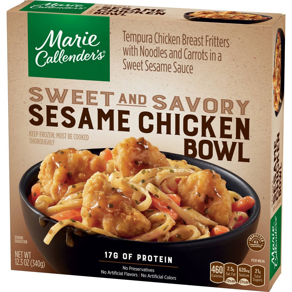 slide 3 of 3, Marie Callender's Sweet & Savory Sesame Chicken Bowl 12.3 oz, 12.3 oz