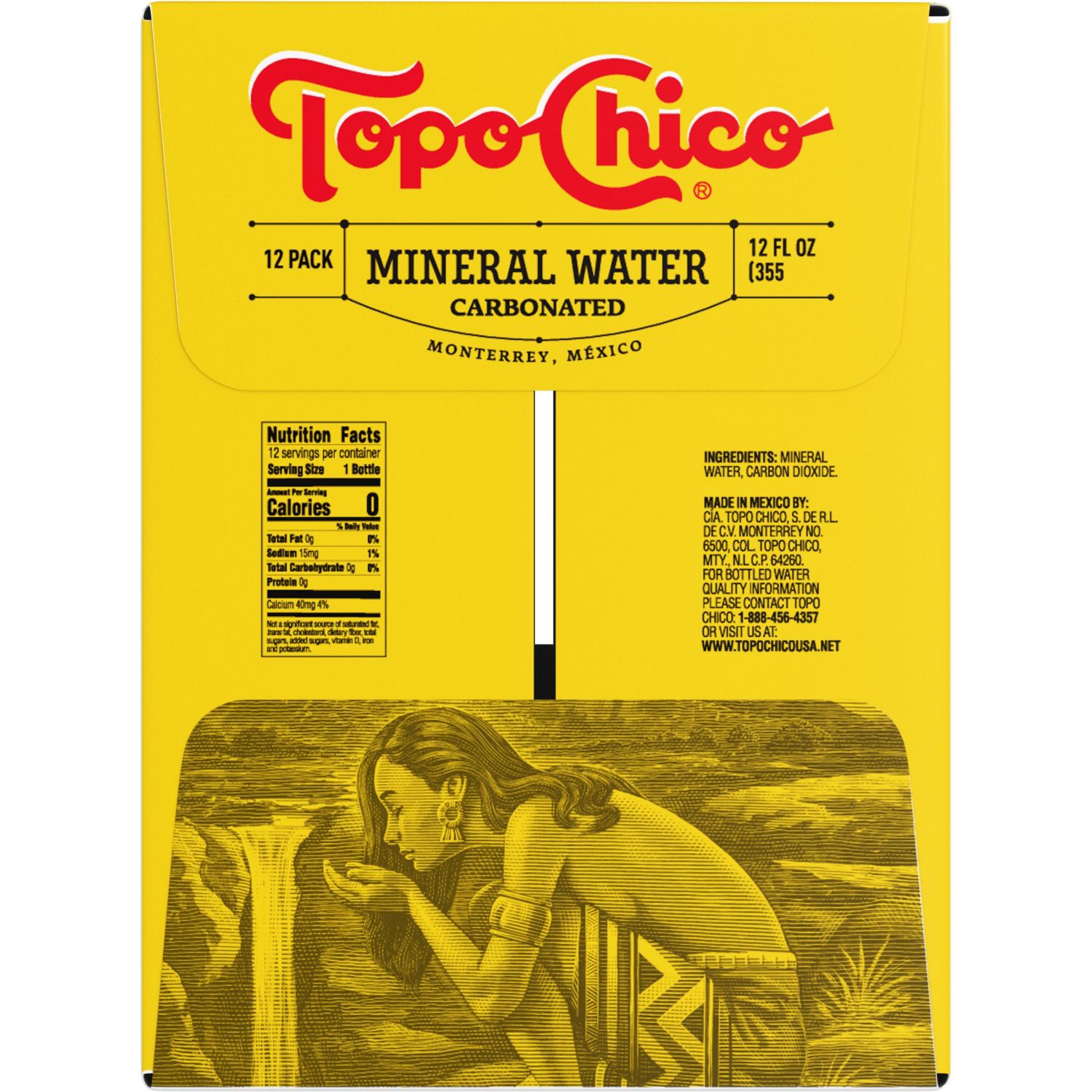 slide 5 of 7, Topo Chico Sparkling Mineral Water Glass Bottles, 12 fl oz, 12 Pack, 12 ct; 12 oz