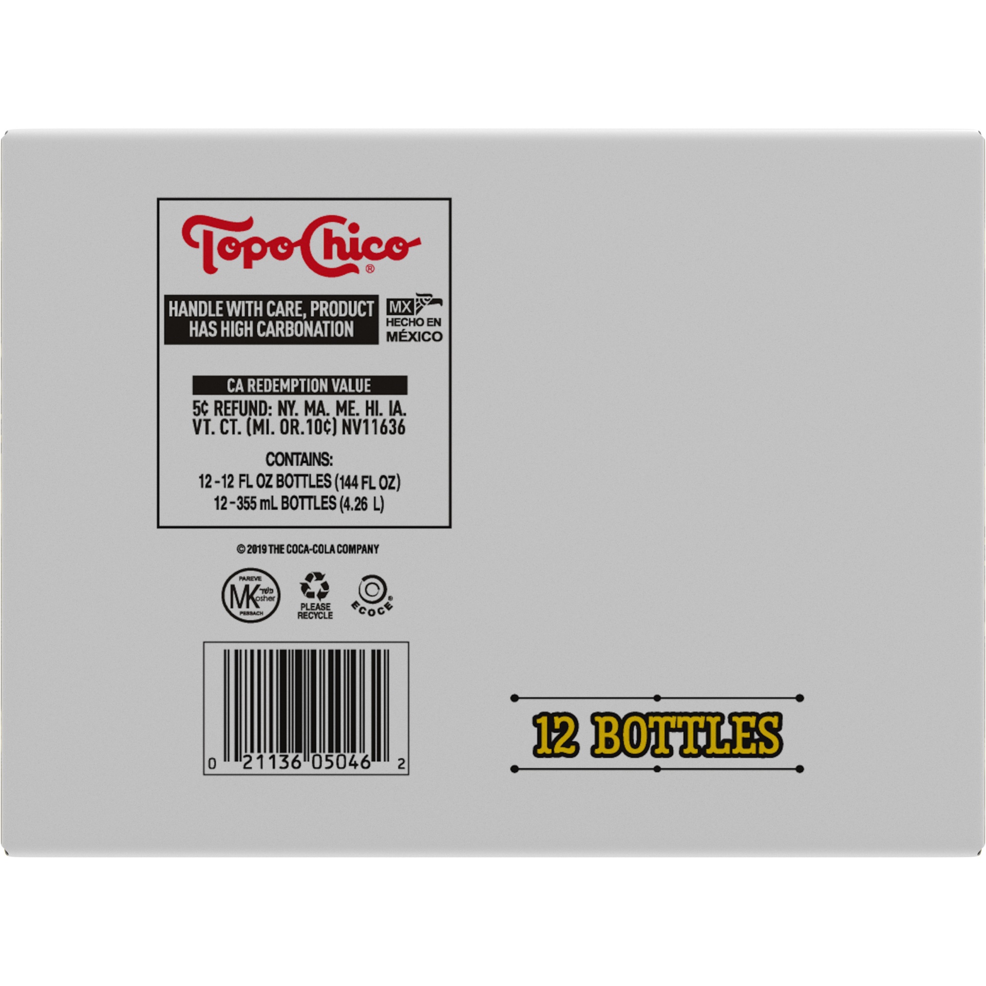 slide 6 of 7, Topo Chico Sparkling Mineral Water Glass Bottles, 12 fl oz, 12 Pack, 12 ct; 12 oz
