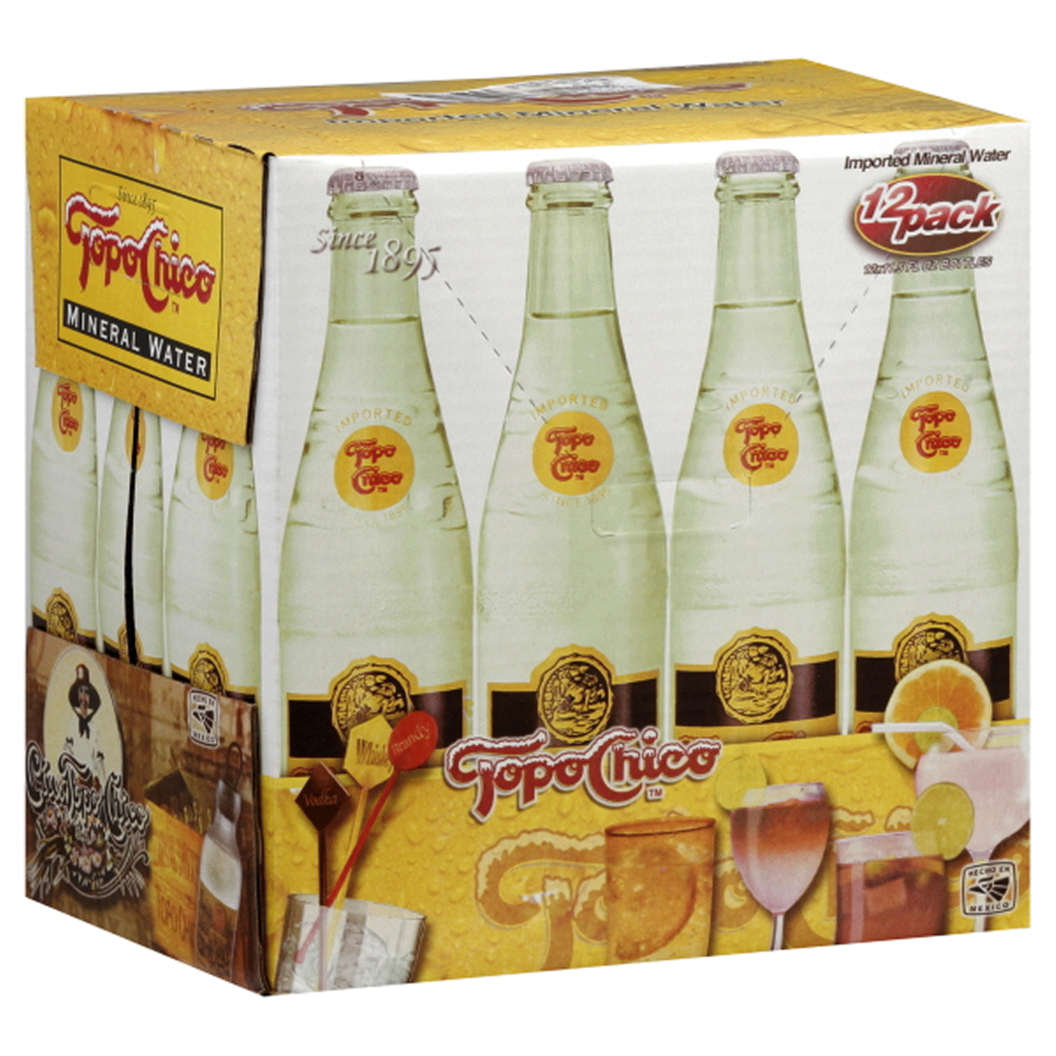 slide 1 of 7, Topo Chico Sparkling Mineral Water Glass Bottles, 12 fl oz, 12 Pack, 12 ct; 12 oz