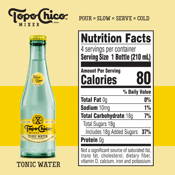 slide 9 of 13, Topo Chico Mixer Tonic Water Glass Bottles- 4 ct, 28.40 oz