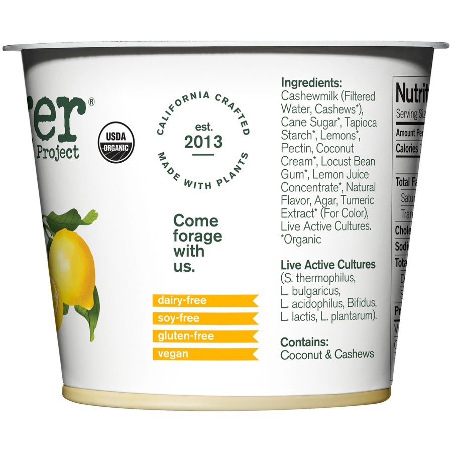 slide 3 of 4, Forager Project Organic Lemon Cashew Yogurt, 5.3 oz