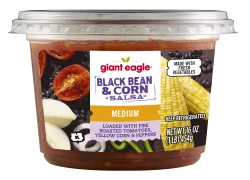 Giant Eagle Salsa, Black Bean & Corn, Medium