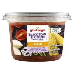 Giant Eagle Salsa, Black Bean & Corn, Medium