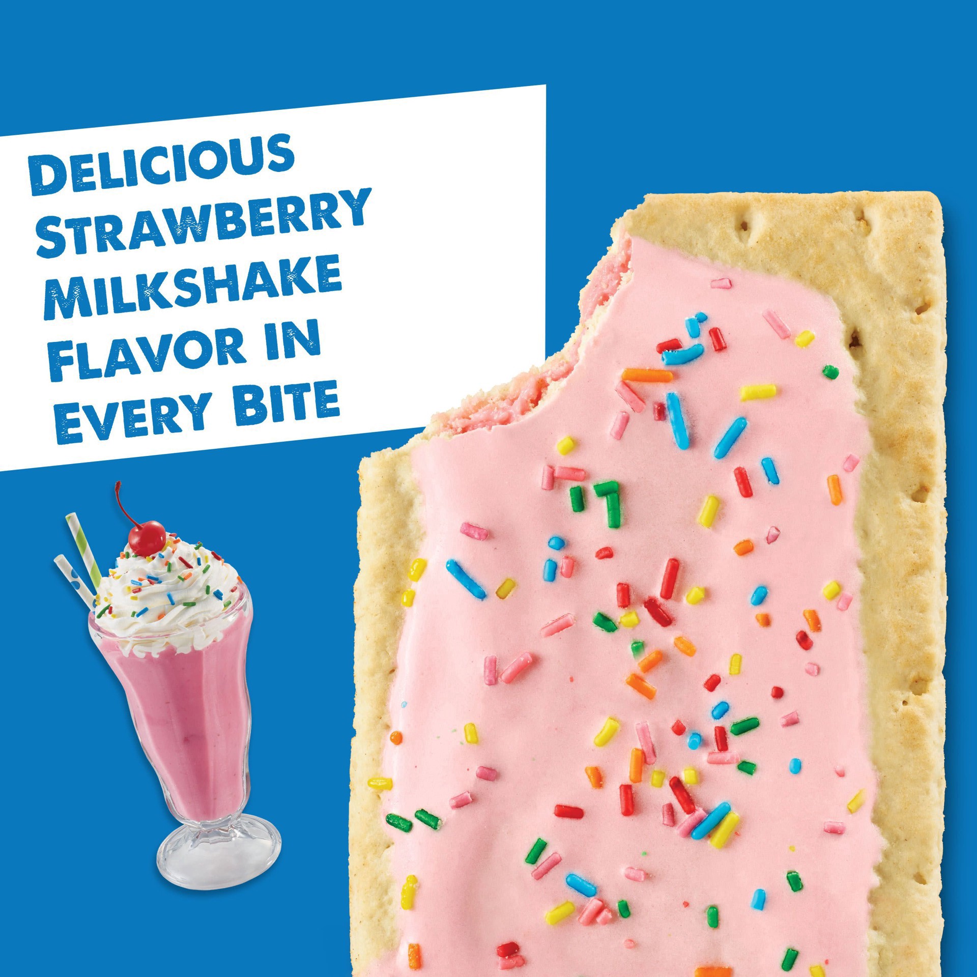 slide 2 of 5, Pop-Tarts Toaster Pastries, Frosted Strawberry Milkshake, 13.5 oz, 8 Count, 8 ct; 13.5 oz