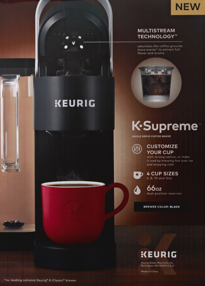 slide 9 of 9, Keurig K-Supreme Brewer - Black, 1 ct