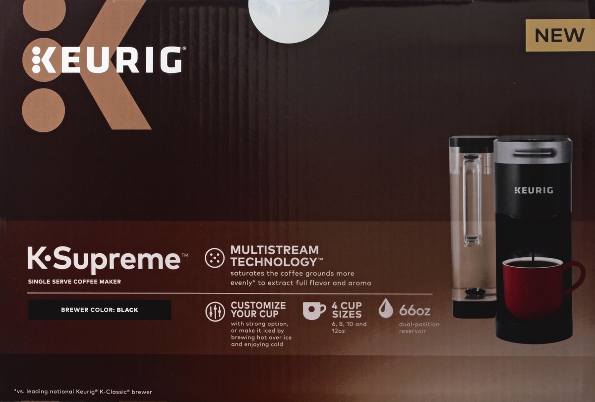 slide 7 of 9, Keurig K-Supreme Brewer - Black, 1 ct