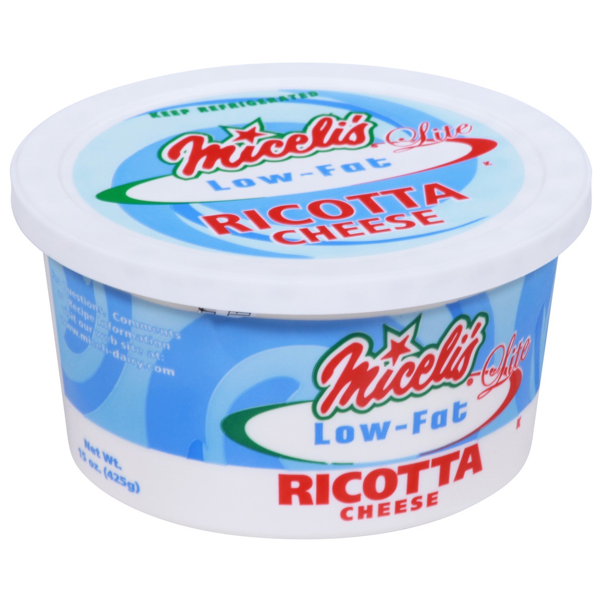 slide 2 of 9, Miceli's Low-Fat Ricotta Cheese, 15 oz