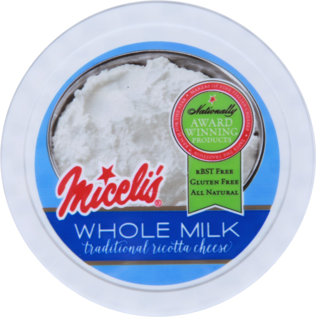 slide 9 of 9, Miceli's Low-Fat Ricotta Cheese, 15 oz