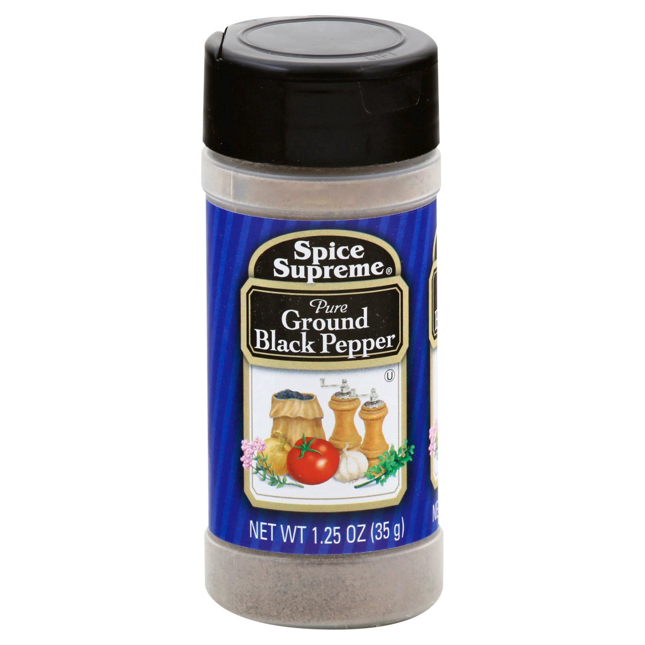slide 1 of 1, Spice Supreme Black Pepper, Pure Ground, 1.5 oz