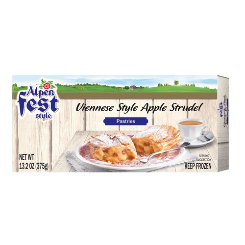 slide 1 of 1, Alpenfest frozen Viennese style apple strudel pastries, 13.2 oz