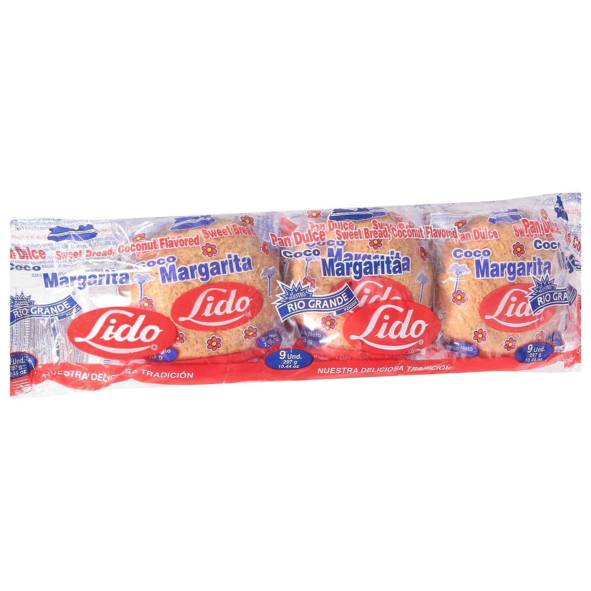 slide 2 of 9, Lido Margarita Coconut Flavored Sweet Bread 9 Packs, 9 ct