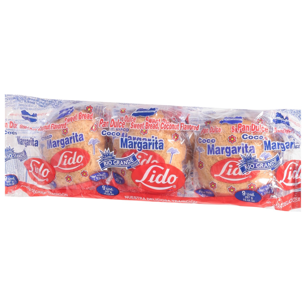 slide 5 of 9, Lido Margarita Coconut Flavored Sweet Bread 9 Packs, 9 ct