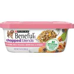 Beneful Chopped Blends Dog Food With Salmon Sweet Potatoes Brown Rice & Spinach Can