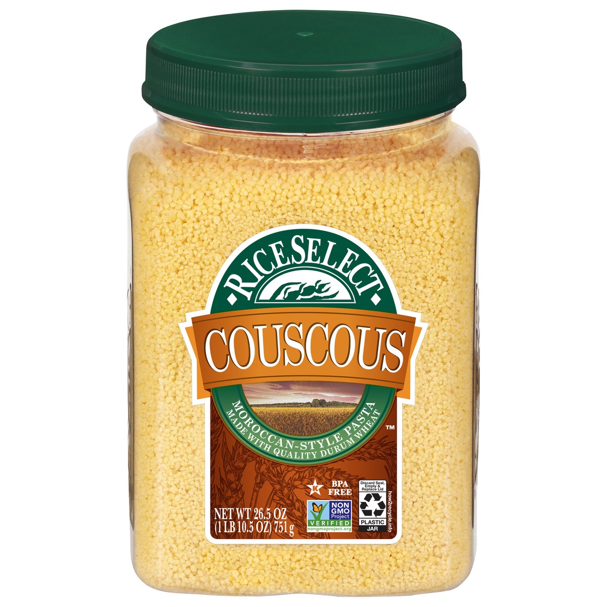 slide 1 of 9, RiceSelect Couscous, 26.5 oz