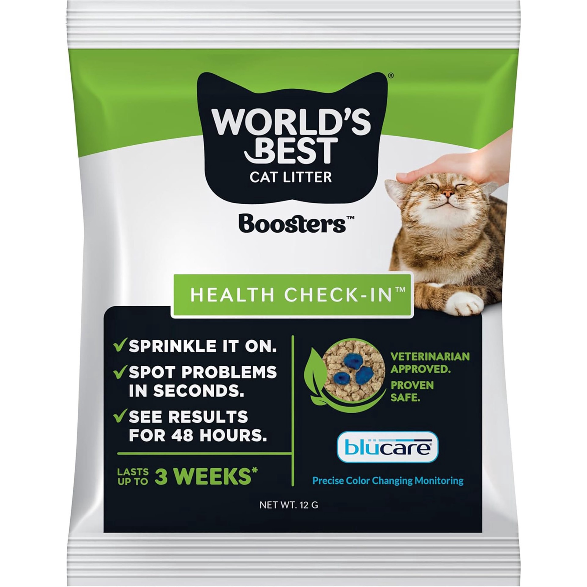 slide 1 of 1, World's Best Cat Litter Health Check-In Additive for Health Monitoring, 12 Gallons, 12 gal