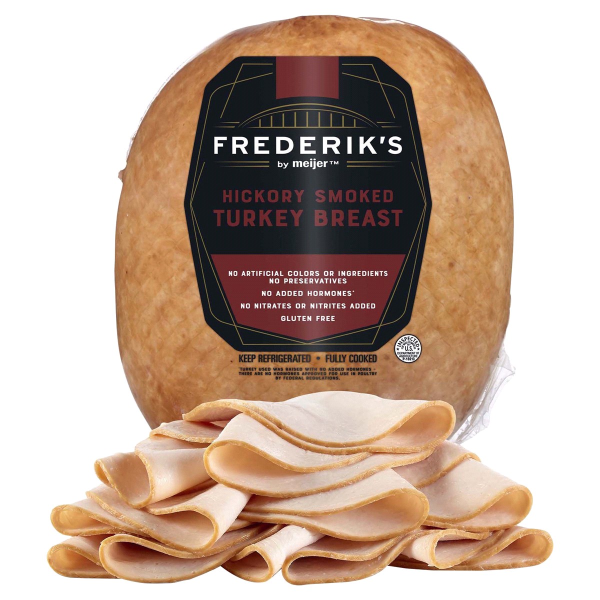 slide 1 of 9, FREDERIKS BY MEIJER Frederik's by Meijer Hickory Smoked Turkey Breast, per lb