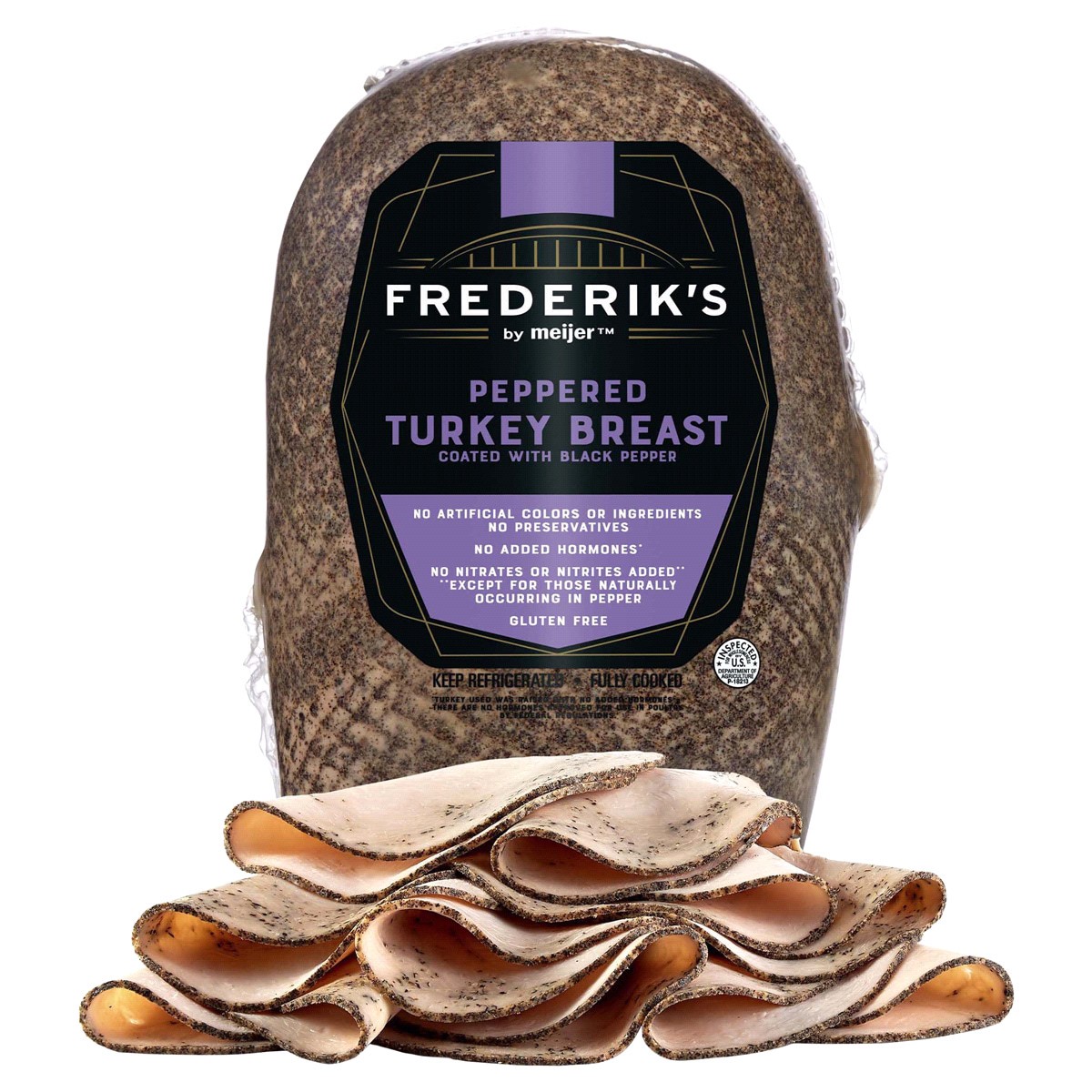 slide 1 of 9, FREDERIKS BY MEIJER Frederik's by Meijer Peppered Turkey Breast, per lb