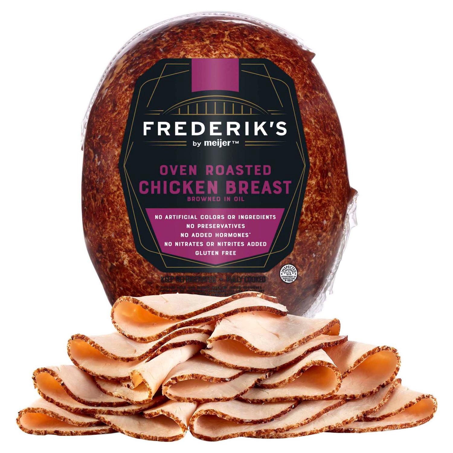 slide 1 of 3, FREDERIKS BY MEIJER Frederik's By Meijer Oven Roasted Chicken Breast, per lb